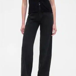 Gap Denim High Rise Wide Leg Women's Black Jeans 🖤